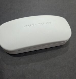 Warby Parker White Glasses Case Light Gray Color
